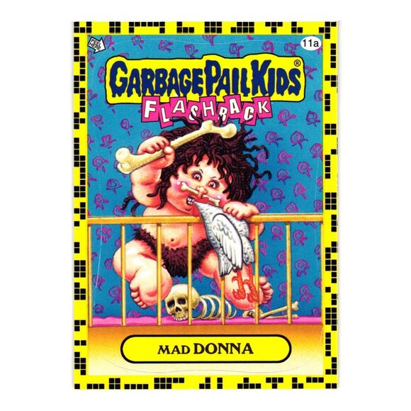 Garbage Pail Kids Flashback 11a Mad Donna Trading Card GPK Fakebook 2011 Yellow - Picture 1 of 2